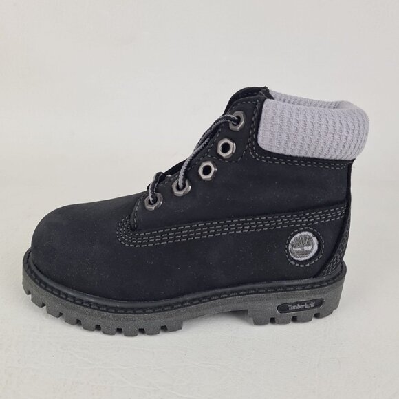 Timberland 6In Premium Thrml TODDLER Boots Outdoors Black Leather - Picture 1 of 9